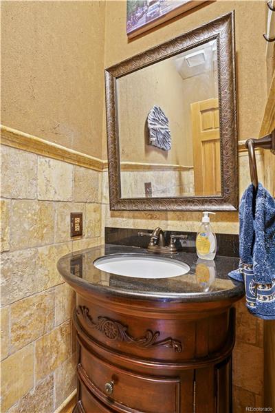 Beautiful vanity in main-floor powder room