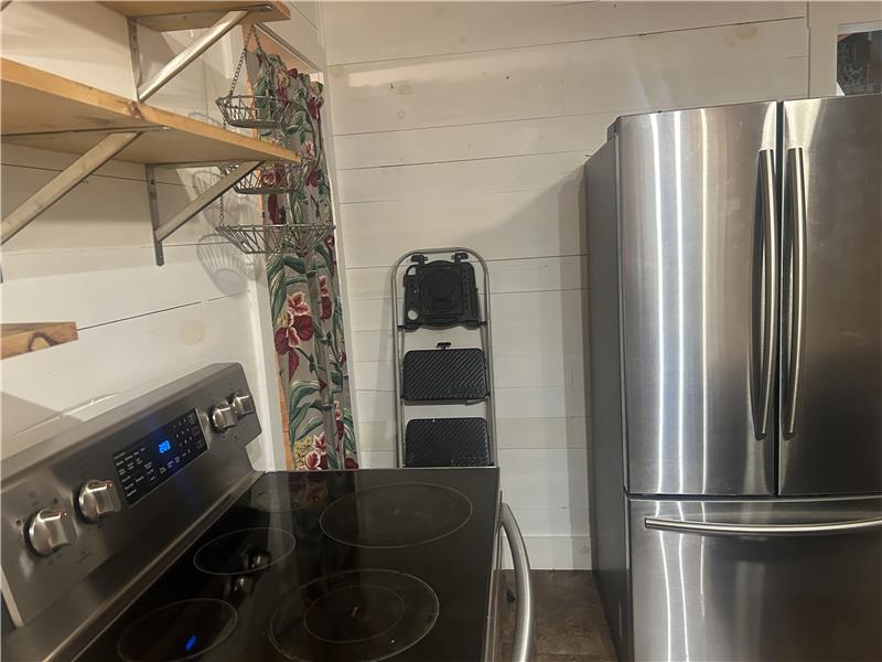 Stainless refrigerator and range