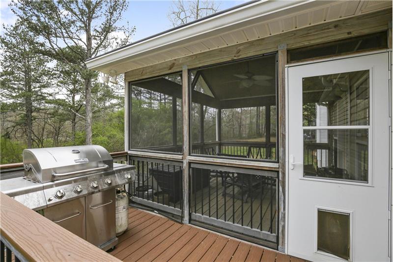 Upper screened porch