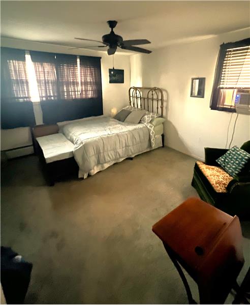 Bedroom with double closets
