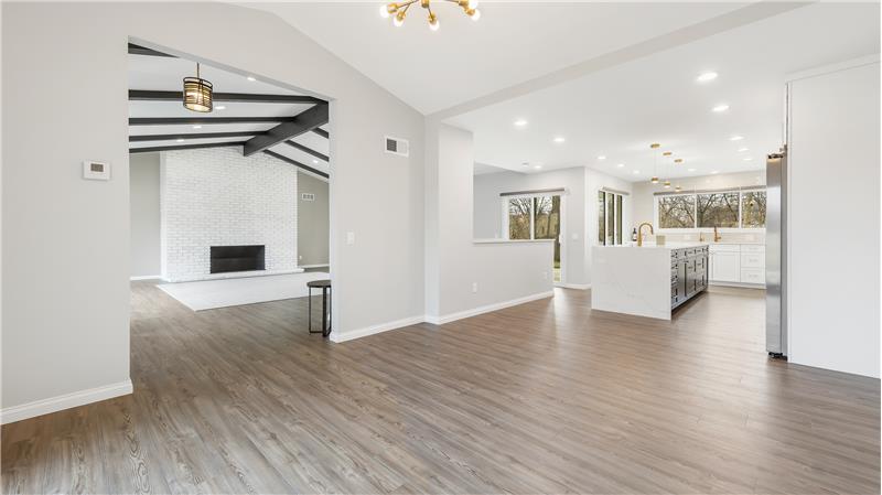 Dining room looking at the Kitchen and Great room