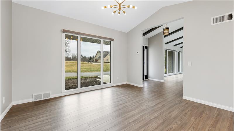 Another look at the dining room with a replaced windows and great view