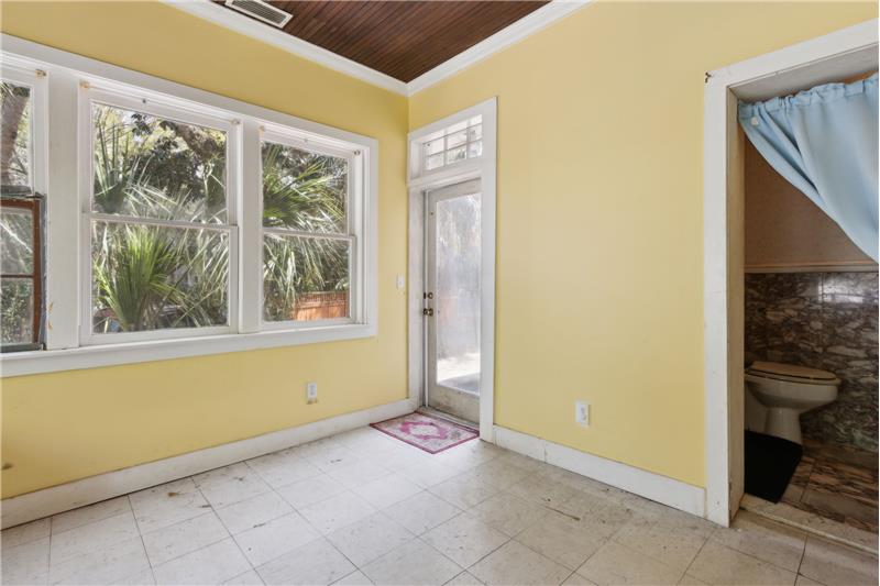 Back Room and Bathroom