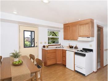 Lower-level kitchen and entrance