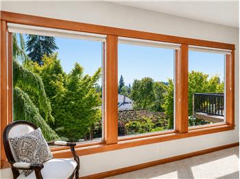 It was hazy on picture day, but you can see the mountains from the living room on a clear day.