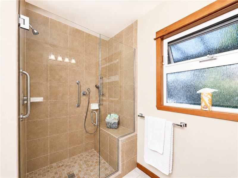 Custom walk-in shower.