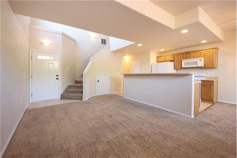 Front Entry into the Living Room and Kitchen