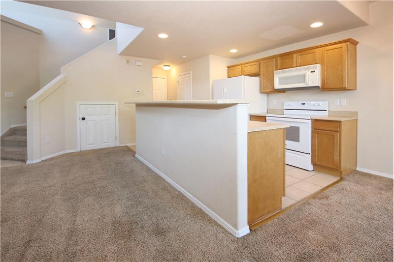 View of the Kitchen from the Living Room