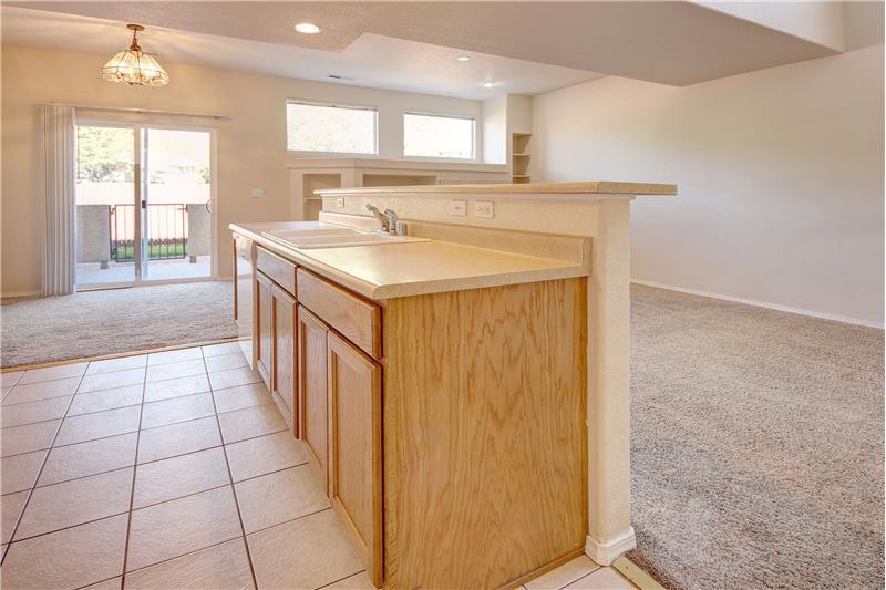 Open floor plan with neutral finishes