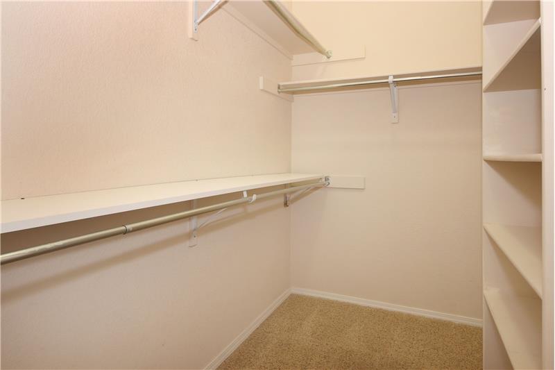 Master walk-in closet