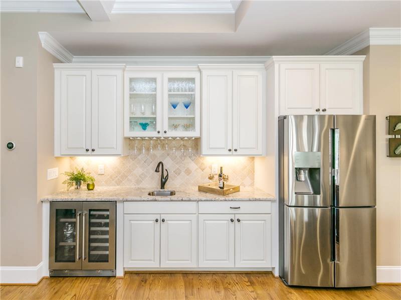 Wet Bar With Wine Refrigerator