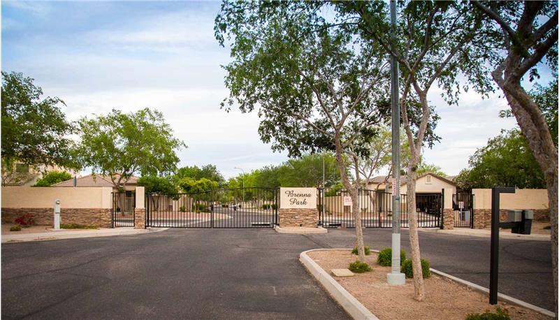 Front entrance, gated
