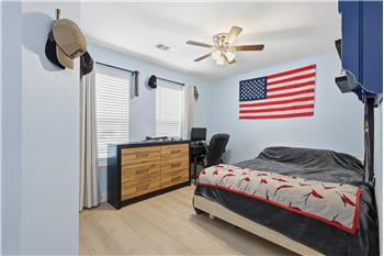 One of the two secondary bedrooms