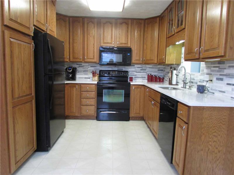 Kitchen with lots of cabinets
