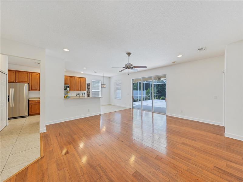Kitchen opens to Family Room are ease of entertaining