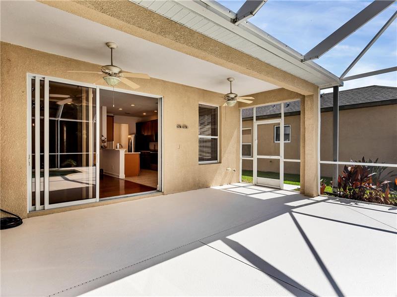 Screened in Lanai and pool area