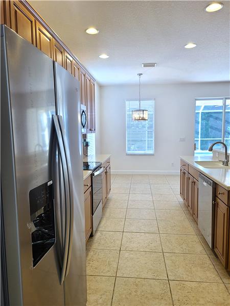 Kitchen has new stainless steel appliances
