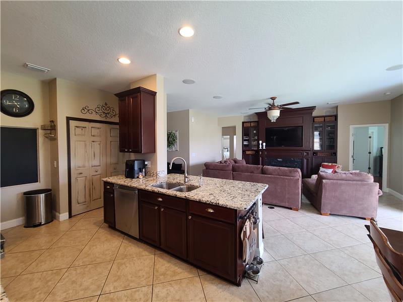 Kitchen opens to Family Room for excellent entertaining