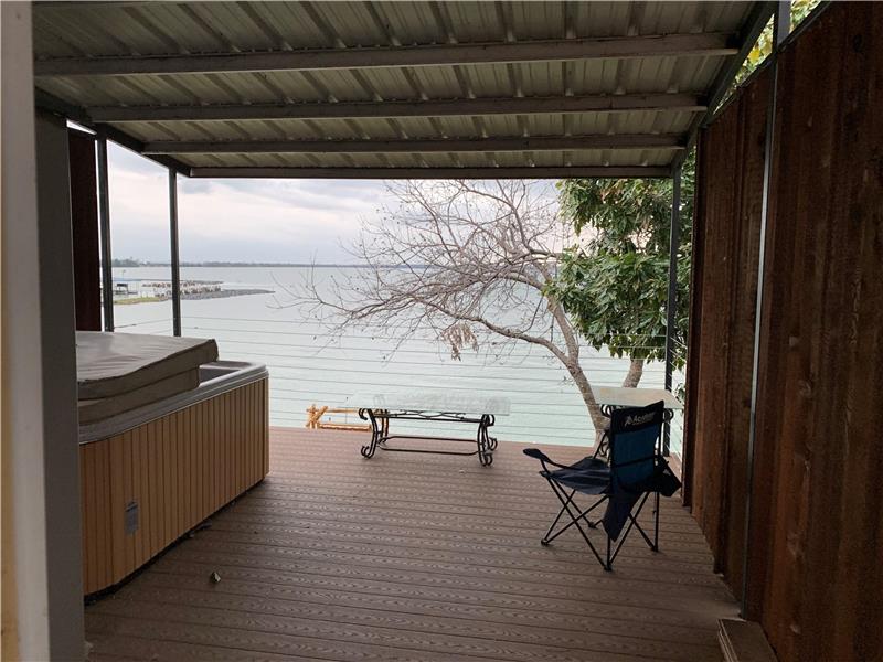Upstairs Balcony off the Master Bedroom with a water view