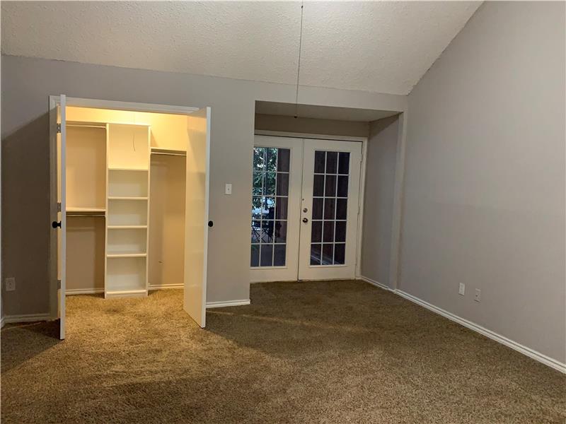 Master Upstairs with Double Closets & Walks out to the Balcony. No Carpet now.