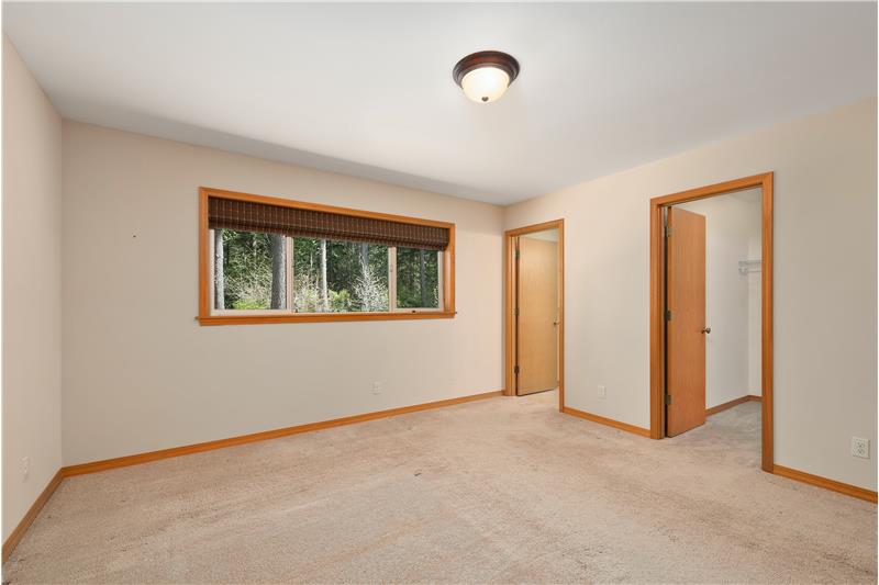 The Master Suite includes walk-in closet and 5 piece bath.