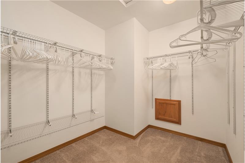 Master walk-in closet
