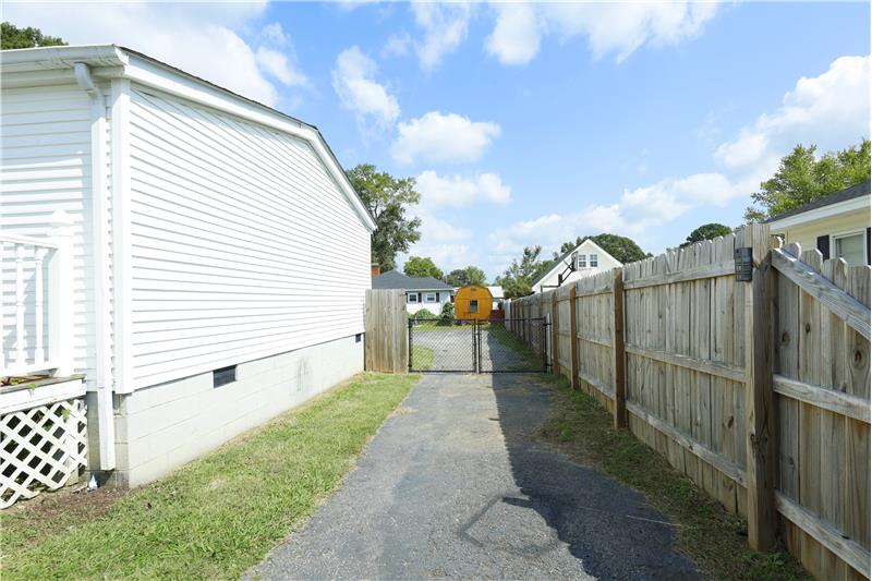 Front Parking and Gate off of Bullock St