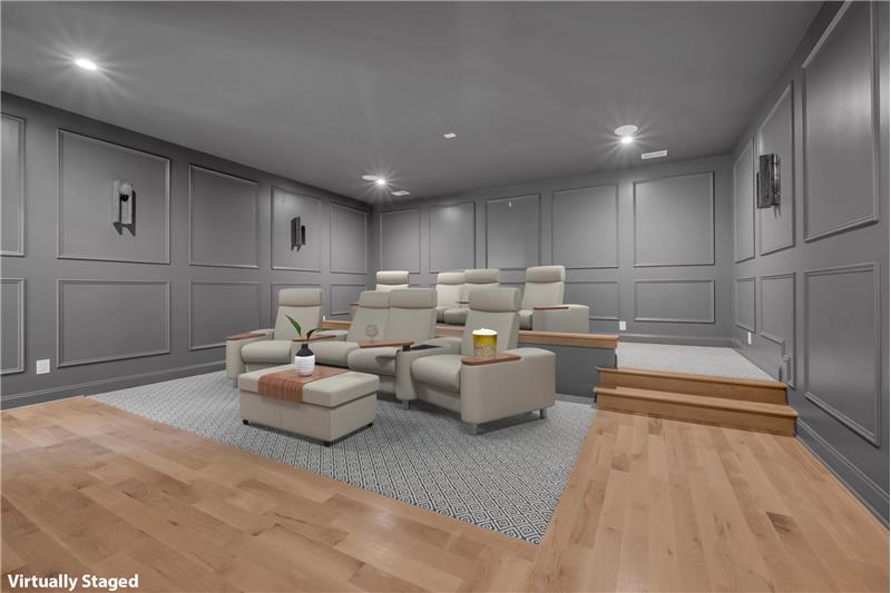 Virtually staged media room
