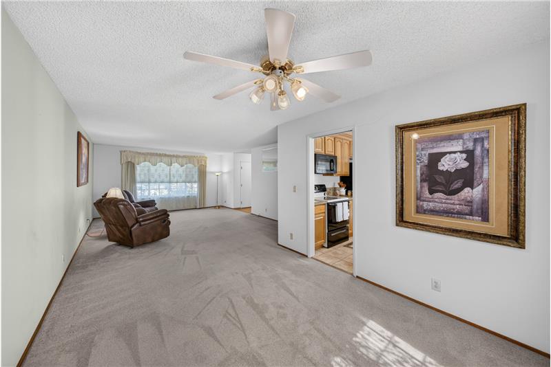 View of Living Room From Dining Area