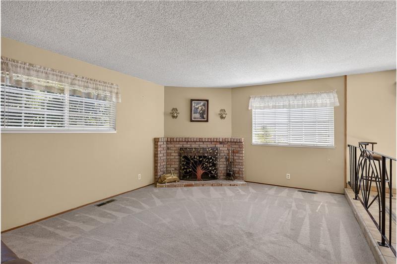 Family Room - Wood-Burning Fireplace