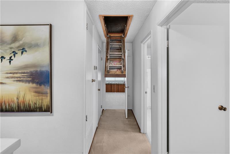 Pull Down Stairs in Hall - Attic Access