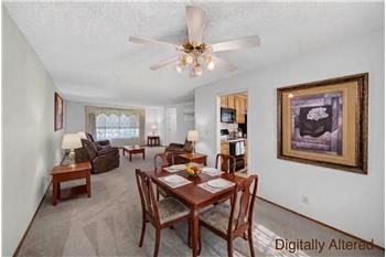 Digitally Altered View of Living Room From Dining