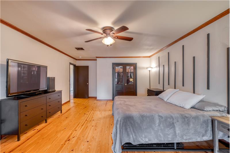 Primary bedroom addition - viewing French door walk in closet