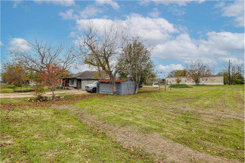 Lots of open space on this corner lot