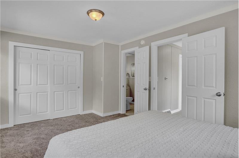 Main level Primary Bedroom off the Kitchen