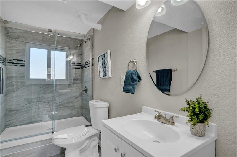 Lower level Shower Bathroom