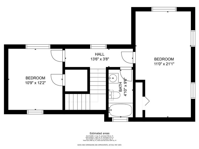 Additional upper level floor plan