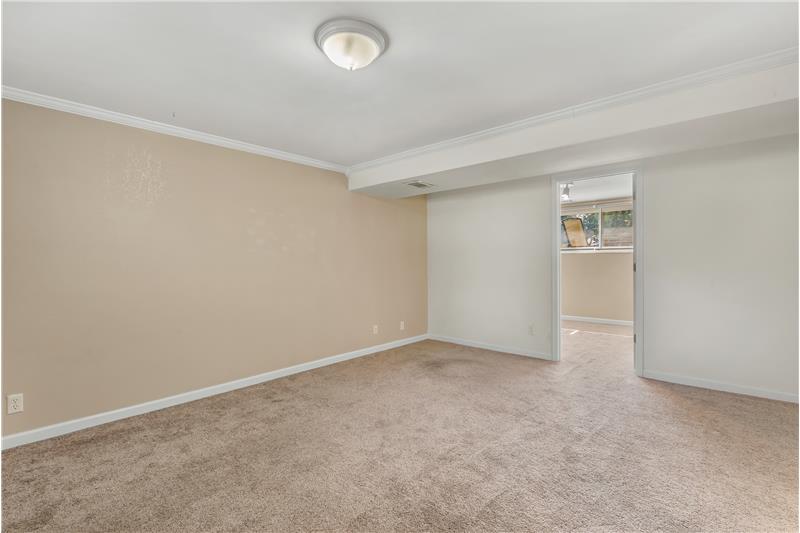 Family room looking toward 4th bedroom
