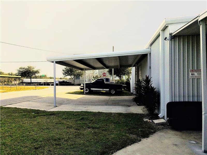 Awning Covered Parking on Side