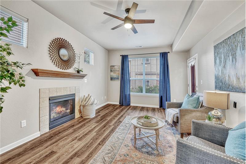 Living Room provides a walk-out to a covered patio