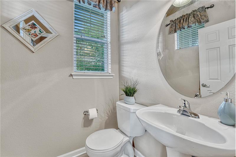 Main level half bath