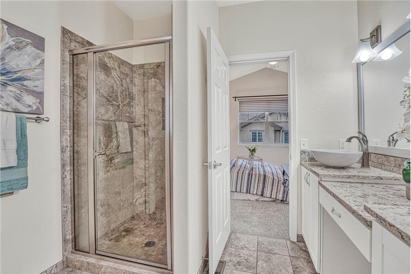 Tiled shower