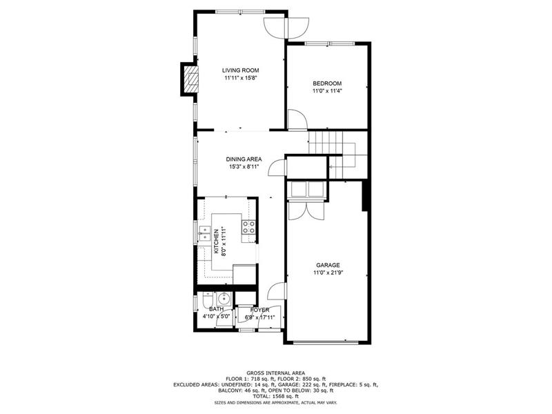 Main level floor plan