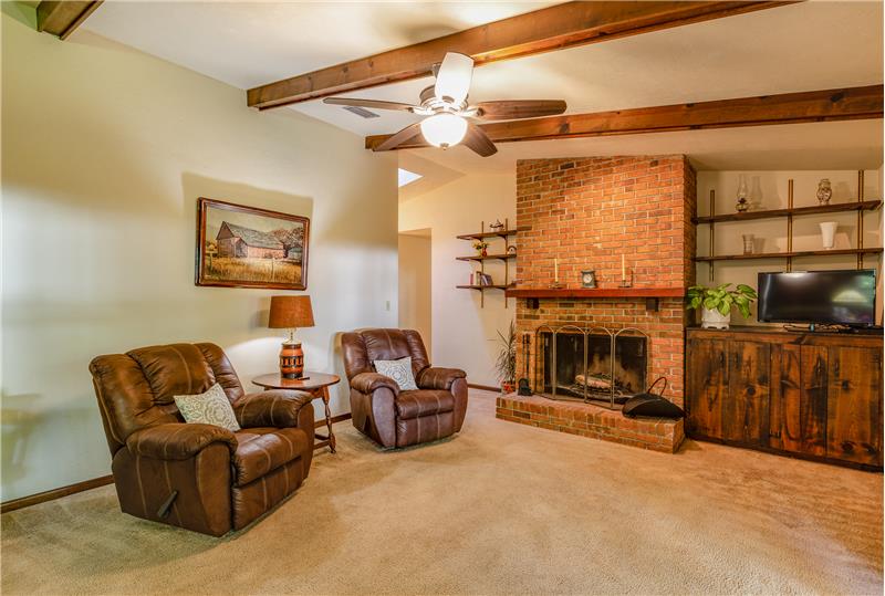Family Room with Built Ins