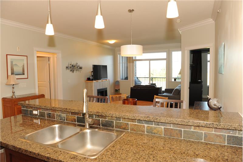View from Kitchen showing Living Room
