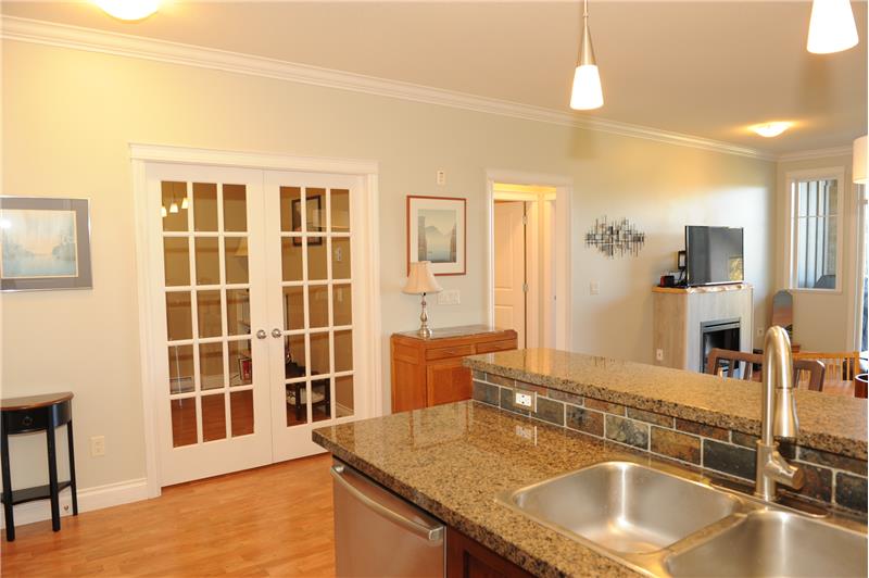 Den with French Door