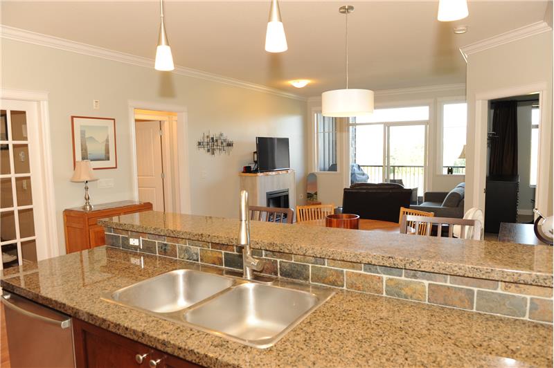 View from Kitchen showing Living Room