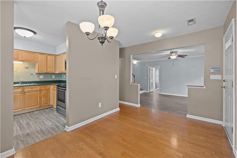 Dining room is adjacent to the kitchen