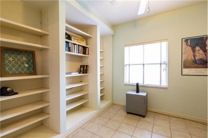 Study with Built in Shelves