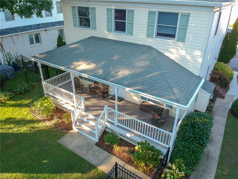 437 E Franklin Street Aerial View of Front Porch